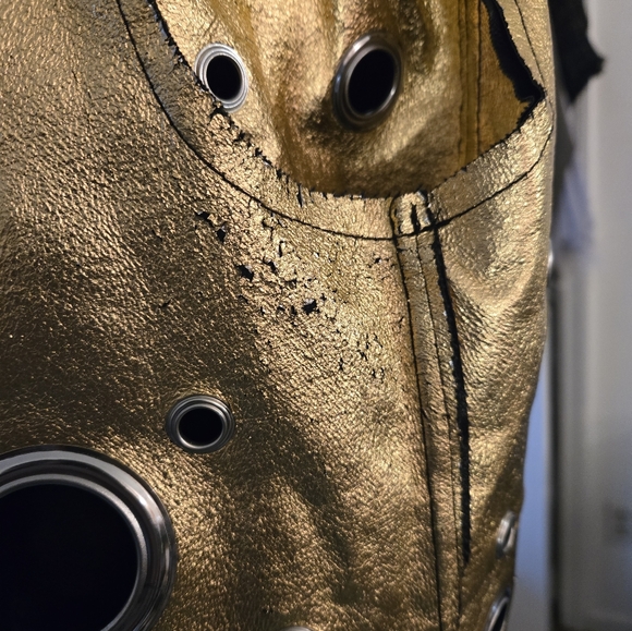 Black Vegan Leather  Grommet Eyelet Cutout Women's Jacket - Picture 4 of 10